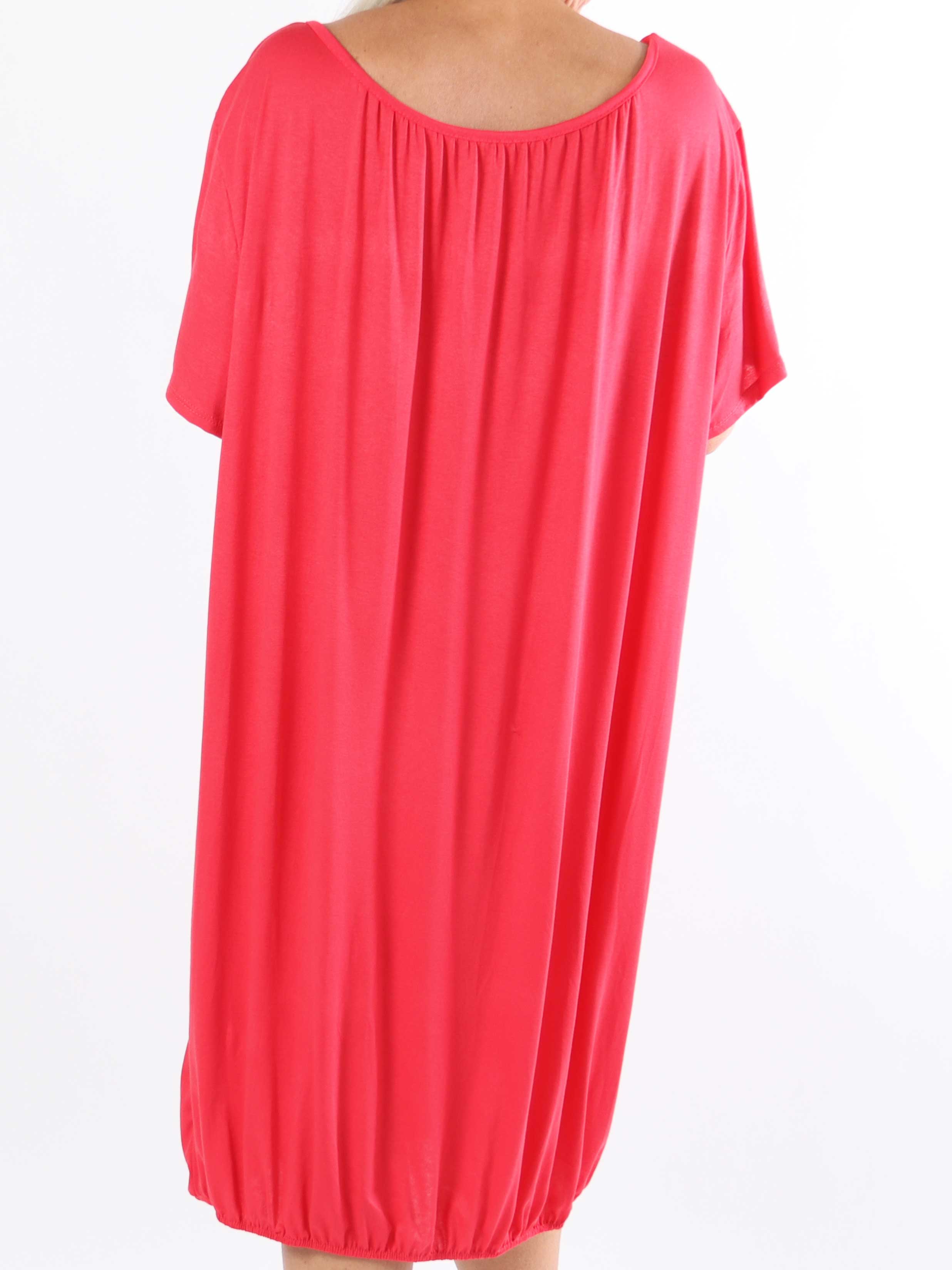 Miracle Dress - Basic plus size klänning i viskos med resår nedtill